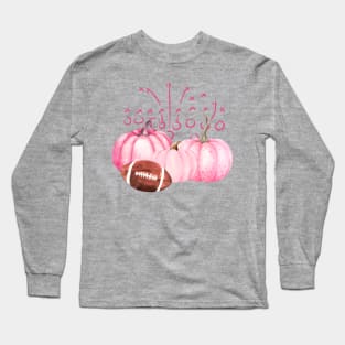 Pink October Football Long Sleeve T-Shirt